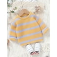 thumbnail image 6 of Nygoyerh Baby Girls Boys Knit Sweater Stripe Print Warm Knitted Long Sleeve Pullover Fall Newborn Infant Clothing 6M-3T for Casual, 6 of 9