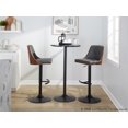 thumbnail image 2 of Gianna Adjustable Bar Stool, Chrome Bar Stools, Bar Chairs, Swivel Bar Stools, Bar Stools Set of 2 (Grey), 2 of 6
