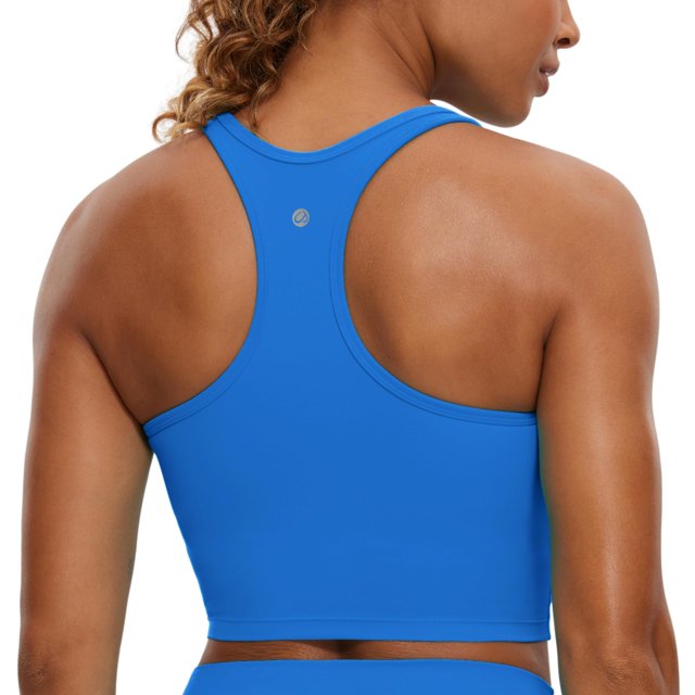 Remera CRZ YOGA Butterluxe Racerback con Relleno Crop Azul XL