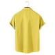thumbnail image 3 of Camisas Para Hombre Manga Larga Hombres Casual Manga corta Primavera Verano Turndown Neck 3D Impreso Camisas Moda Top Blusa Camisas (Yellow, XL), 3 of 5