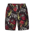 thumbnail image 4 of Lsque Mens Swim Trunks Vintage Gaming Pattern - Bathing Suit Compression Liner - Beach Swim Shorts Swimwear - (S-3XL) - Stretch Quick Dry -3X-Large, 4 of 9