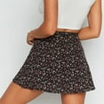 thumbnail image 3 of Vedolay Womens Summer Skirt High Waist Fashion Floral A-Line Short Skirt,Black S, 3 of 4