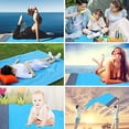 thumbnail image 3 of Tapis de Plage Léger Sans Sable, Tapis Pliable Portable Imperméable Multi-Usage avec Sac de Rangement pour Camping Sortie Plage Randonnée Activités Extérieures & Aventures, 3 of 7