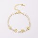 thumbnail image 1 of Bracelet for Women Brass Lobster Clasp Chains Inlay Shining Zircon Jewelry Mother's Day Gifts Flower Letter Luxury Accessories Gao Jinjia LED, 1 of 2
