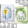 thumbnail image 2 of Troqueles de corte de metal con marco de tema navideño de varias capas, troqueles de árbol de Navidad, plantilla de plantilla para álbum de recortes, tarjeta de regalo, decoración del hogar DIY, 2 of 5