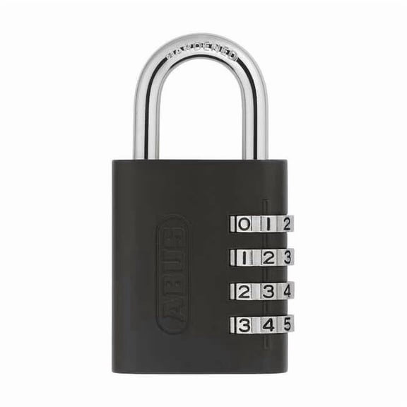 Abus Combination Padlock, Side, Black/Silver 158KC