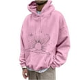 thumbnail image 2 of JXMVOJ Mens 2024 Casual Cotton Hooded Collar Drawstring Hoodies Pullover Sweatshirts Casual Print Long Sleeve Shirts, 2 of 5