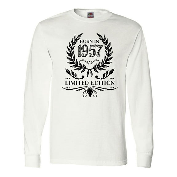 Inktastic Born in 1957 Limited Edition Long Sleeve T-Shirt