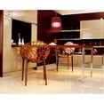 thumbnail image 4 of Compamia ISP052-TORA Crystal Polycarbonate Modern Dining Chair Transparent Orange -  set of 2, 4 of 10
