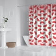 thumbnail image 3 of Summer Party Shower Curtain - Fresh Watermelons Print, Premium Waterproof Fabric with Rust-Resistant Grommets & Included Hooks, 3 of 5