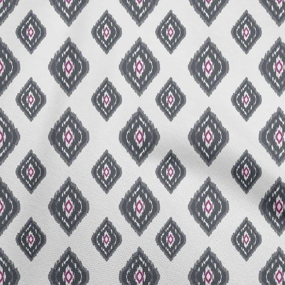 oneOone Polyester Spandex Black Fabric Asian Ikat Diy Clothing Quilting Fabric Print Fabric By Yard 56 Inch Wide