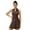 Dark Brown, variant on Deliqiba Golf Dress for Women Tennis Dresses with Shorts Pockets Sleeveless Sport Active Workout Athletic Dress Fruit Green M