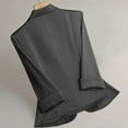 thumbnail image 4 of Womens One Button Blazer Textured 3/4 Sleeve Notch Laple Collar Suit Jacket with Pockets Business Casual Outfits (2XL, Black), 4 of 5