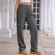 thumbnail image 3 of Pantalones Cargo for mujer, pantalones elásticos de cintura alta, pantalones de viaje de pierna ancha, pantalones casuales holgados, ropa de calle de senderismo con múltiples bolsillos, 3 of 7