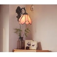 thumbnail image 4 of FSLiving Tiffany Pink Wall Sconces with UL Certification Plug-in Dimmable Cord Wall Lamps European Style Downward Wall Sconces Elegant Loft Decor for Bedsides 2 Pack, 4 of 7