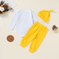 thumbnail image 3 of Tiny Cutey Baby Boy 1st Birthday Outfit Fall Winter Long Sleeve Bodysuit Romper Pants Hat Coming Home Outfit Clothes Set for 12-18 Months, 3 of 8