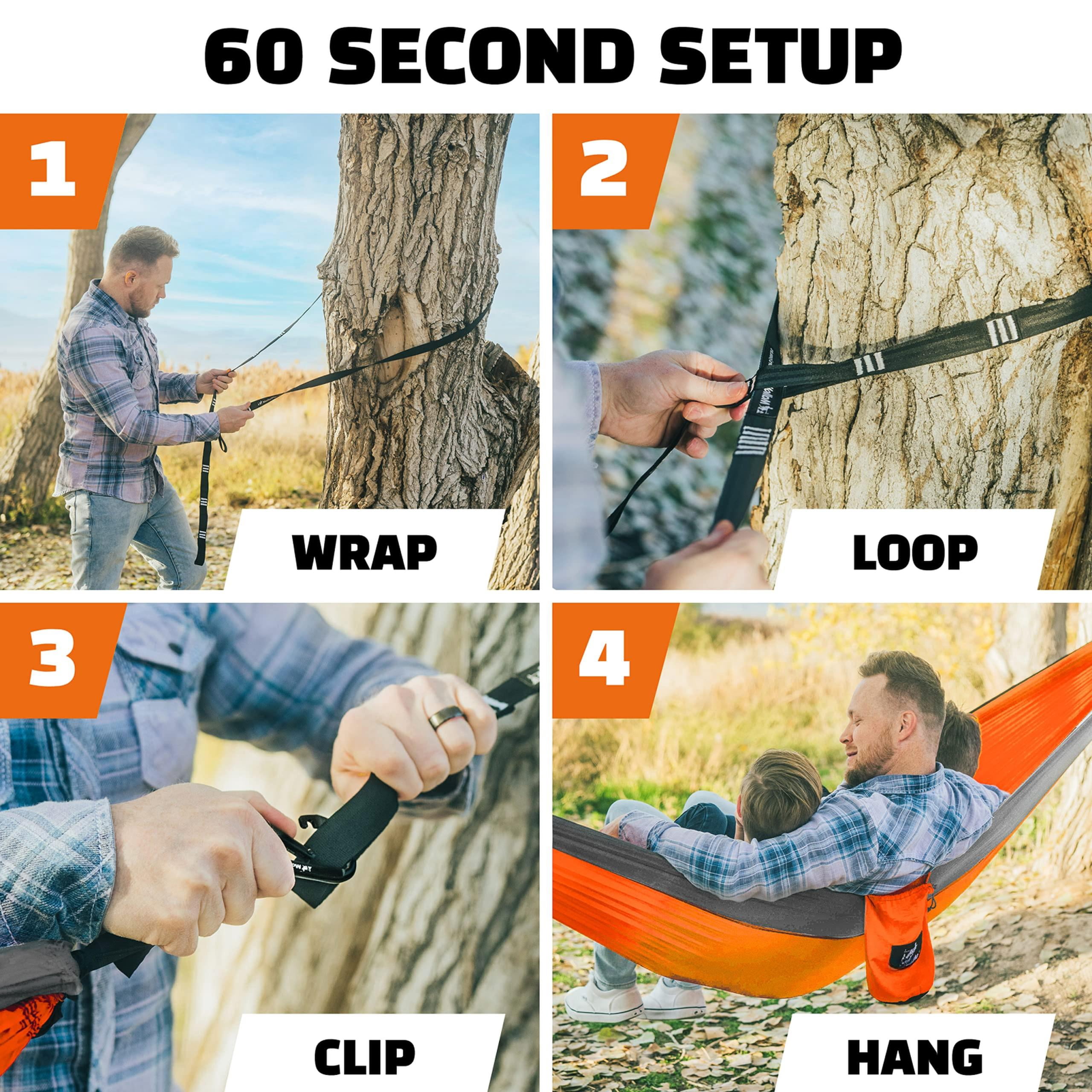 Camping Hammock For Adults & - Portable Hammocks Outside Hamacas Para Adultos Outdoor Single Double Two 2 Person Hamaca/hamacs/amacas Heavy Duty Tree Travel Hamock