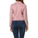 thumbnail image 3 of CHAQUETA DE MOTO PARA MUJER INSPIRADA CHIC DE SUEDE SINTÉTICO, COLOR SÓLIDO, CON CREMALLERA ASIMÉTRICA, TALLA XL, ROSA POLVO, 3 of 6