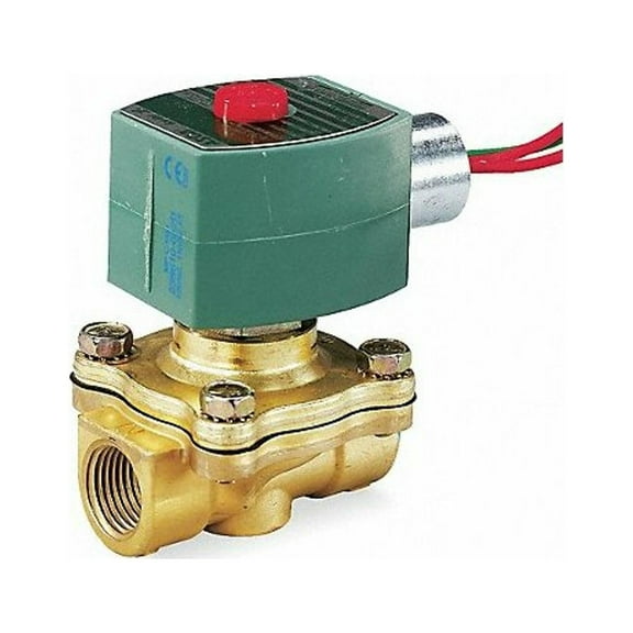Redhat Solenoid Valve,Brass,NC,Air, Inert Gas 8210G054