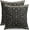 Black, variant on Black Grey Boho Pillow Covers 18x18 Set of 2 Carpet Bohemian Floral Pattern Decorative Throw Pillow Cases Outdoor Farmhouse Decoration for Sofa Couch Bed