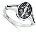 thumbnail image 4 of Virgin Mary Miraculous Medal Ring .925 Sterling Silver Jewelry Female Male Unisex Size 5, 4 of 4