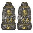 thumbnail image 2 of XMXT 2Pcs Car Seat Cover Decor Protector, Golden Egyptian Pharaoh Bucket Auto Front Seats Covers Fits for Cars SUVs Trucks, Universal Fit, 2 of 9