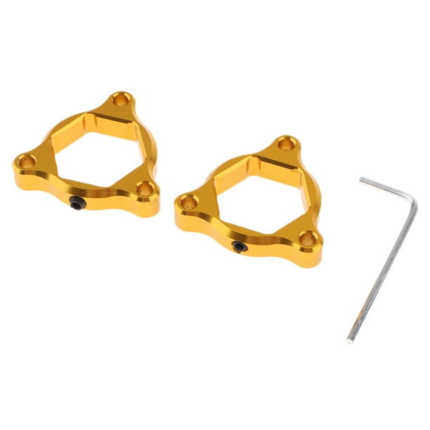 Adaptador de Precarga de Horquilla Delantera de Aluminio CNC de 2 Piezas 22 Mm para Motocicleta Oro