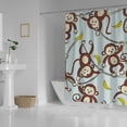 thumbnail image 3 of Coolnut Shower Curtain Set with Hooks Monkey and Banana Vines Polyester Waterproof Bath Curtain 60" x 72", 3 of 6