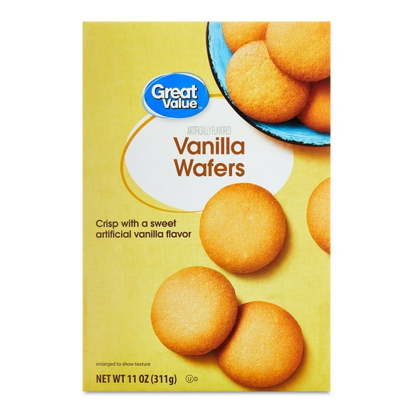 Great Value Vanilla Wafers, 11 oz, Round, Shelf-Stable/Ambient