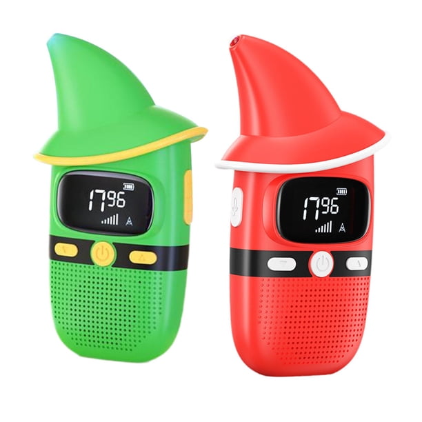 2 piezas de walkie-talkies para niños, radios bidireccionales, juegos, receptores de radio de largo alcance Rojo y verde