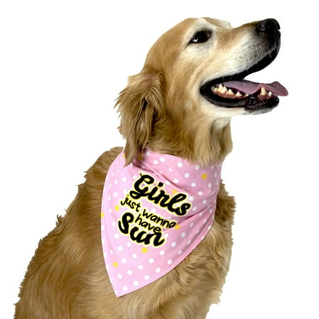 Vibrant Life Dog Bandana Collar Clip Set Girls Just Wanna Have
