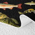 thumbnail image 5 of Manfei Hippie Freshwater Fish Twin Quilt Set, Wildlife Twin Coverlet Set, Black, 2 Pieces, 1 Bedspread and 1 Pillowcase, 5 of 7
