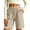 #New Beige, variant on No Boundaries Women's Casual Shorts Summer Elastic Waisted Drawstring Knit Shorts with Pockets