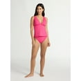 thumbnail image 3 of Time and Tru Women's and Women’s Plus V Neck Tankini Top, Sizes XS-2X, 3 of 6