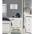 thumbnail image 3 of Glamorous Design Bedroom Furniture 3pc Set Eastern King Bed Button-Tufted LED Headboard and 2x Nightstands White Finish, 3 of 7