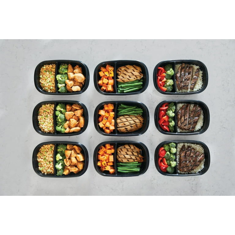 Rubbermaid TakeAlongs, 3.7 Cups, Meal Prep Food Storage Container with  Built-In Divider, 20 Pieces 