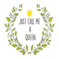 thumbnail image 3 of Ambesonne Queen Duvet Cover Sets, Green Wreath Words Crown, 2-Queen, Grey Apple Green, 3 of 7