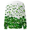 thumbnail image 5 of Leesechin Womens Tops St. Patrick's Day Printed Long Sleeve Blouse Round Neck Pullover Sweatershirt, 5 of 5