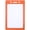 Orange, variant on Vertical Color-Frame Badge Holder - Clear Vinyl Window Protector with Color Border for Single Credit Card Size Key Cards and Badges by Specialist ID (Black)