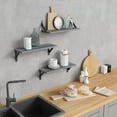 thumbnail image 4 of Grey Floating Shelves for Wall Decor Set of 3, Floating Book Shelves for Bedroom Living Room Classroom Library Office, Wall Mounted Shelf for Kids Room Christmas Decor (Rustic Gray), 4 of 15
