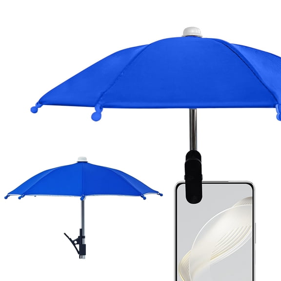 OANLKGI Phone Umbrella for Sun, Universal Adjustable Cute Stand Phone Sun Shade Shield With Suction Cup/ Clip, Outdoor Anti-reflective Glare Blocking Cell Phone Sun Shade Rain Protector Umbrella