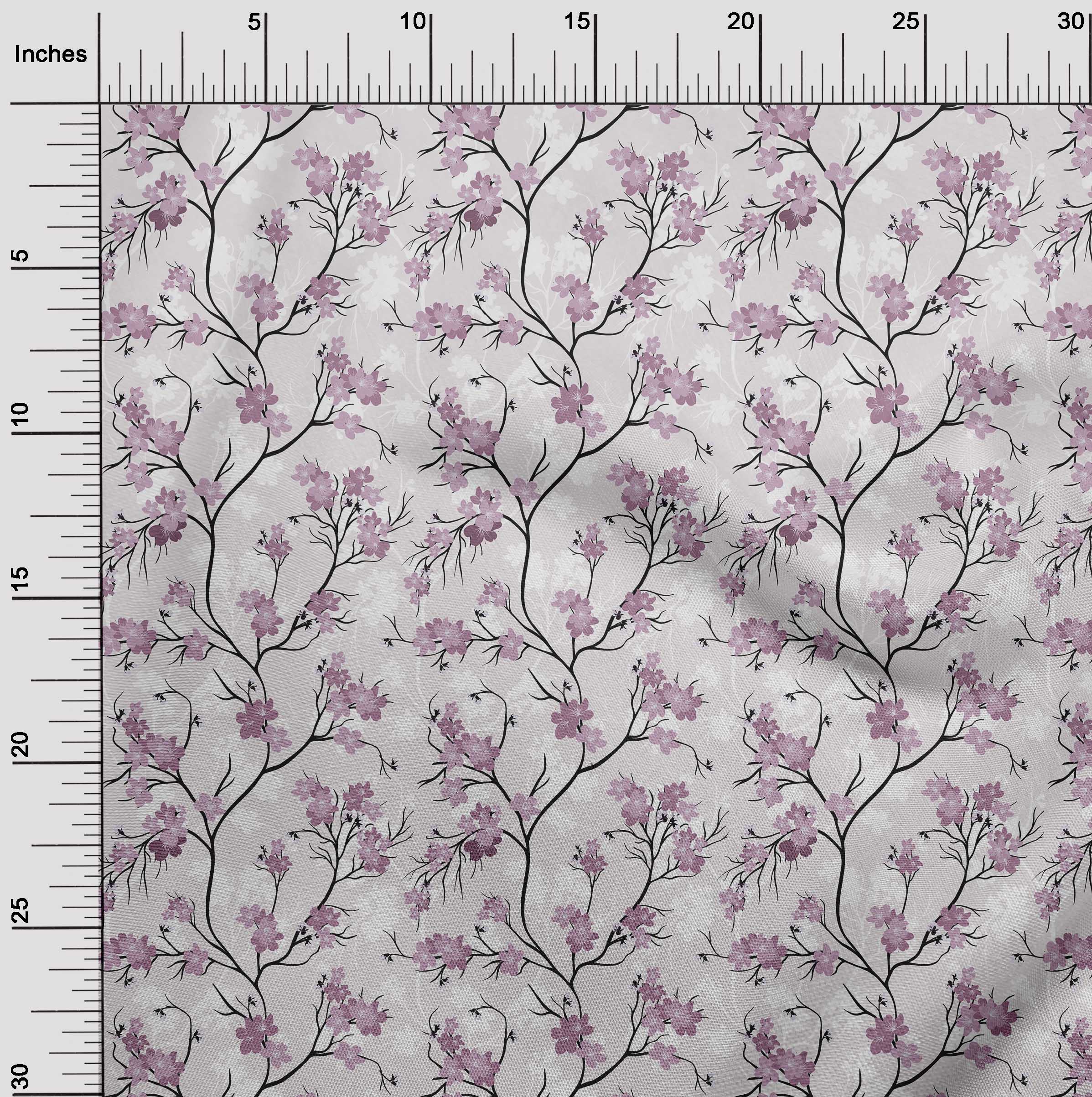 oneOone Cotton Cambric Lavender Fabric Floral Fabric For Sewing Printed Craft Fabric By The Yard 56 Inch Wide - image 3 of 5