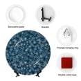 thumbnail image 4 of Salouo Blue and White Gradient Snowflake Pattern Bone China Decorative Plate,Holiday Decor Decorative Ceramic Plates with Stand Elegant Home DéCor for Hallway/Living Room/Bedroom-10in, 4 of 6
