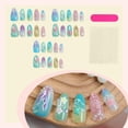 thumbnail image 3 of RAGUPEL Summer Press on Nails Almond Short Fake Nails with Cute Dolphin Mermaid Designs 3D Flower Starfish False Nails Colorful Summer Sea Theme Stick on Nails Acrylic Nails for Beach Vacation, 3 of 5