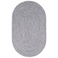 thumbnail image 2 of Superior Two-Toned Braided Indoor/ Outdoor Area Rug, Charcoal/ White, 6' x 9', 2 of 6
