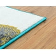 thumbnail image 4 of 9' x 12' Turquoise Blue and Gray Abstract Eclectic Rectangular Area Throw Rug, 4 of 7
