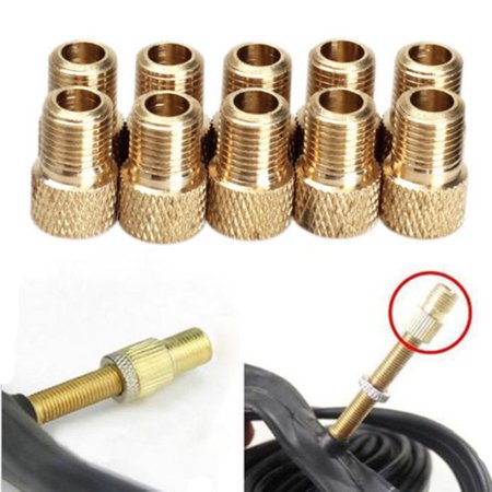 10 Pcs Converter Presta to Schrader Bicycle Bike Valve Adaptor Tire