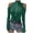 Green, variant on Women Neck Long Sleeve Bodysuit Cutout Shoulder Top Bodysuit Turtleneck Jumpsuits Clubwear Womens Work Shirt Short Sleeve 2XL
