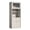 White, variant on OMCHOM 71" Tall Storage Cabinet, Freestanding Kitchen Pantry with Fluted Glass Flip Door, 2 Drawers & Open Shelves for Kitchen Living Room, Walnut