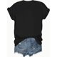 thumbnail image 3 of Chic Heart & Floral Print T-Shirt for Women - Casual Crew Neck, Short Sleeve Top, Perfect for Spring & Summer, 3 of 4